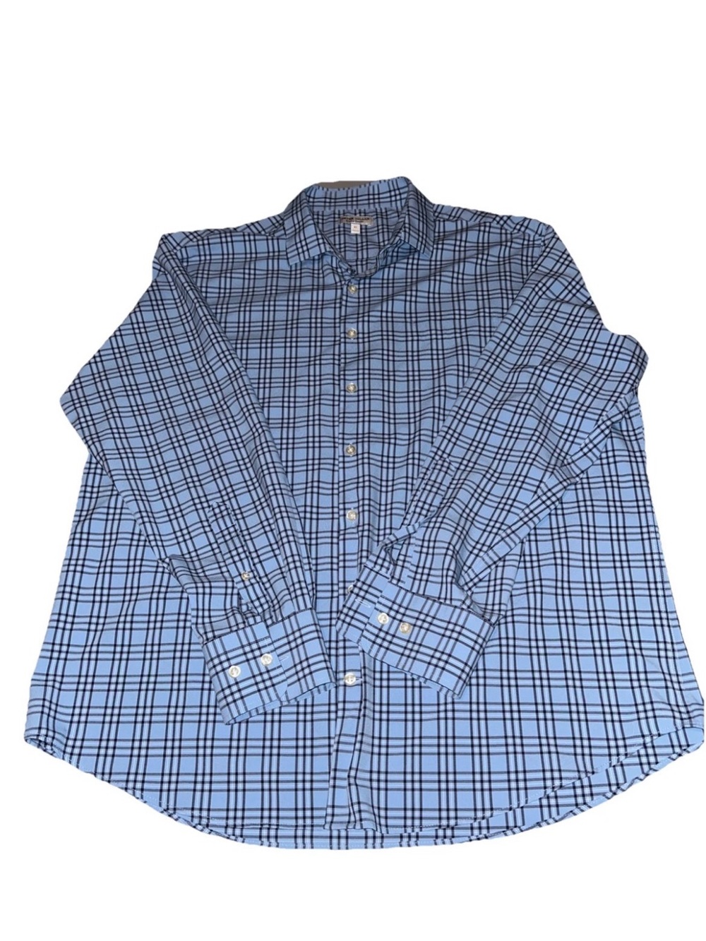 Peter Millar Summer Comfort Plaid Blue Shirt Mens Men's XL